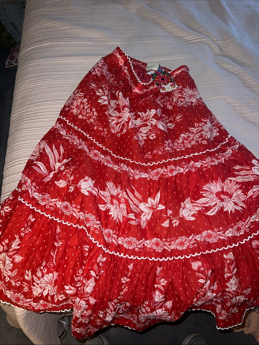 Farm Rio Tiered Floral Maxi Skirt - Picture 4 of 9